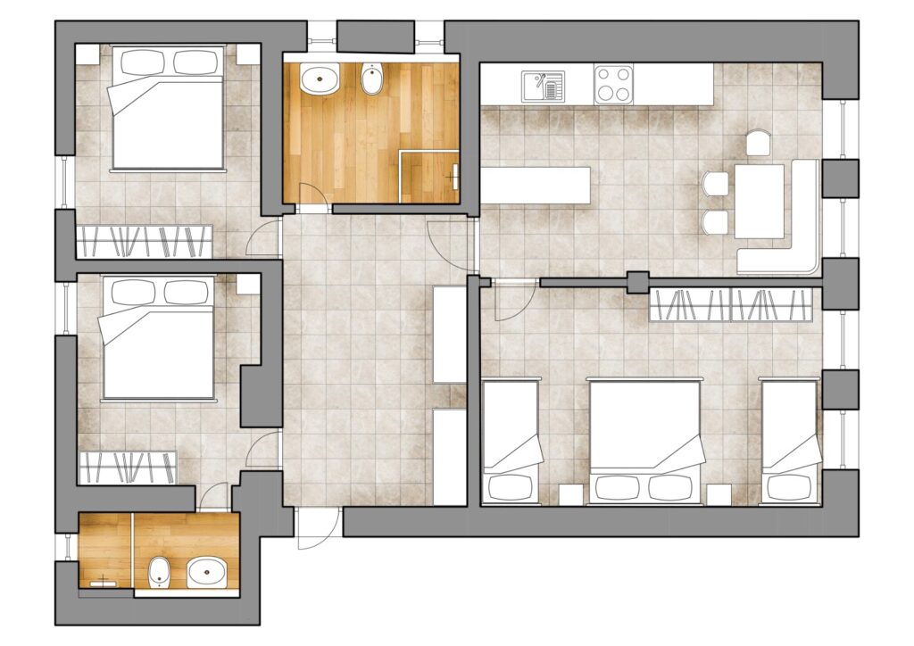 velký apartmán půdorys